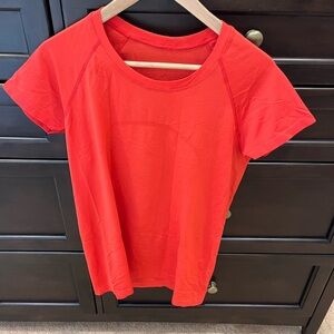 Lululemon Athletica carnation red swiftly tech short sleeve shirt 2.0